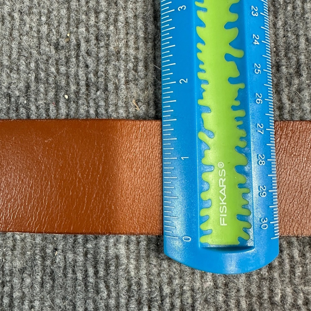 Banana Republic Cognac Brown Cow Leather O-Ring Buckle Belt Womens Size M - Picture 5 of 15